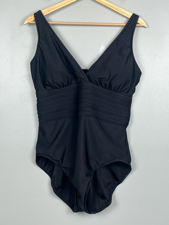 Aqua Green Other - Aqua Green black modest 1 pc. full coverage swimsuit, size XL.